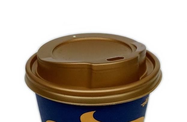 100 Stk Coffee to go Deckel 0,2l gold für Pappbecher Kaffeebecher Ø80mm 