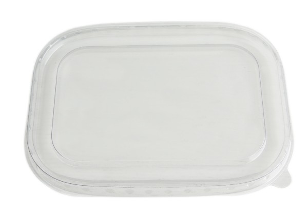 Salat-, Snackbecher Deckel für 750ml & 1000ml Becher 170x120xmm aus rPet glasklar