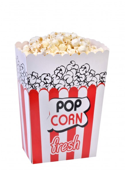 Popcorn Box Popcornschachtel Pappe L 2.6l rot-weiß