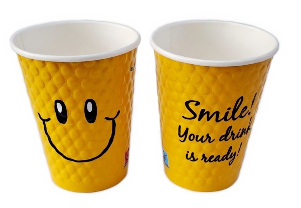 Pappbecher Doppelwand Bubble Smile 0,3l (12oz)